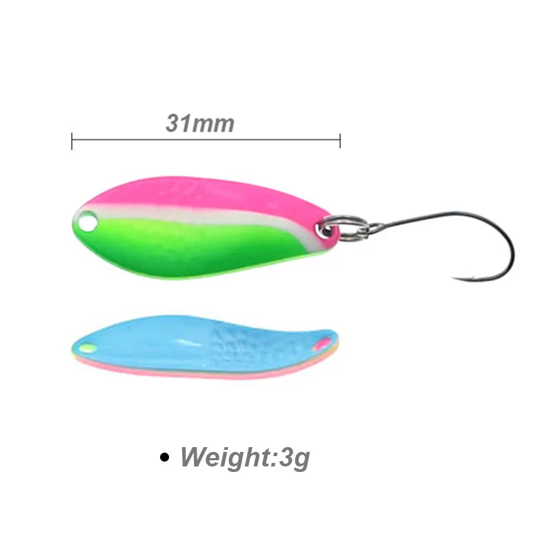 HISTOLURE Trout Fishing Spoons Lures 3g  Spinner Bait Copper Metal JIG Fishing Lures Fishing Tackle