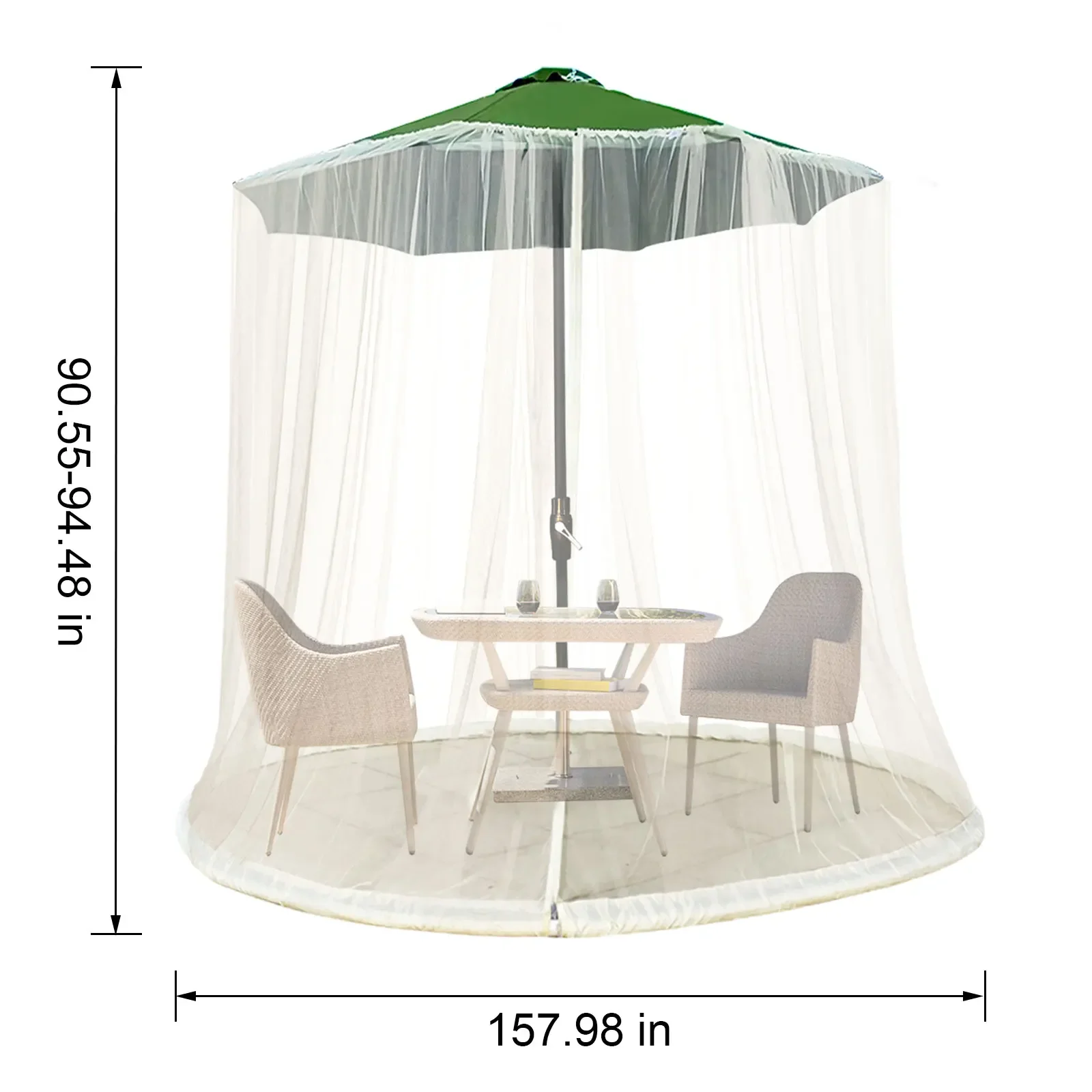 Outdoor Patio Umbrella Net Gazebo Patio Umbrella Mosquito Netting For Camping Garden Travel Anti-insect Adjustable Mosquito Net