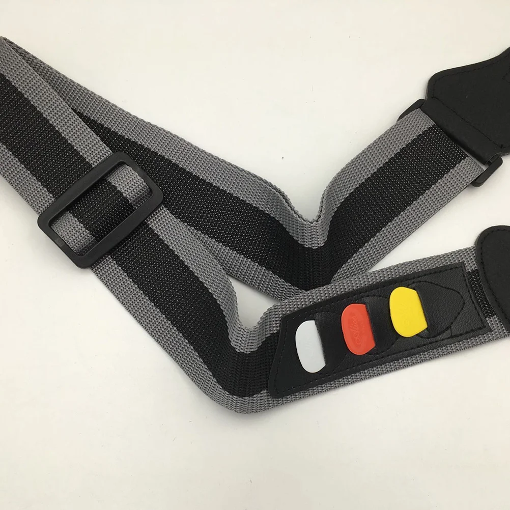 

3Pcs Guitar Strap Nylon Lightweight Easy Carry Perfect for Standing Guitars Built-in 3 Picks Support Strap