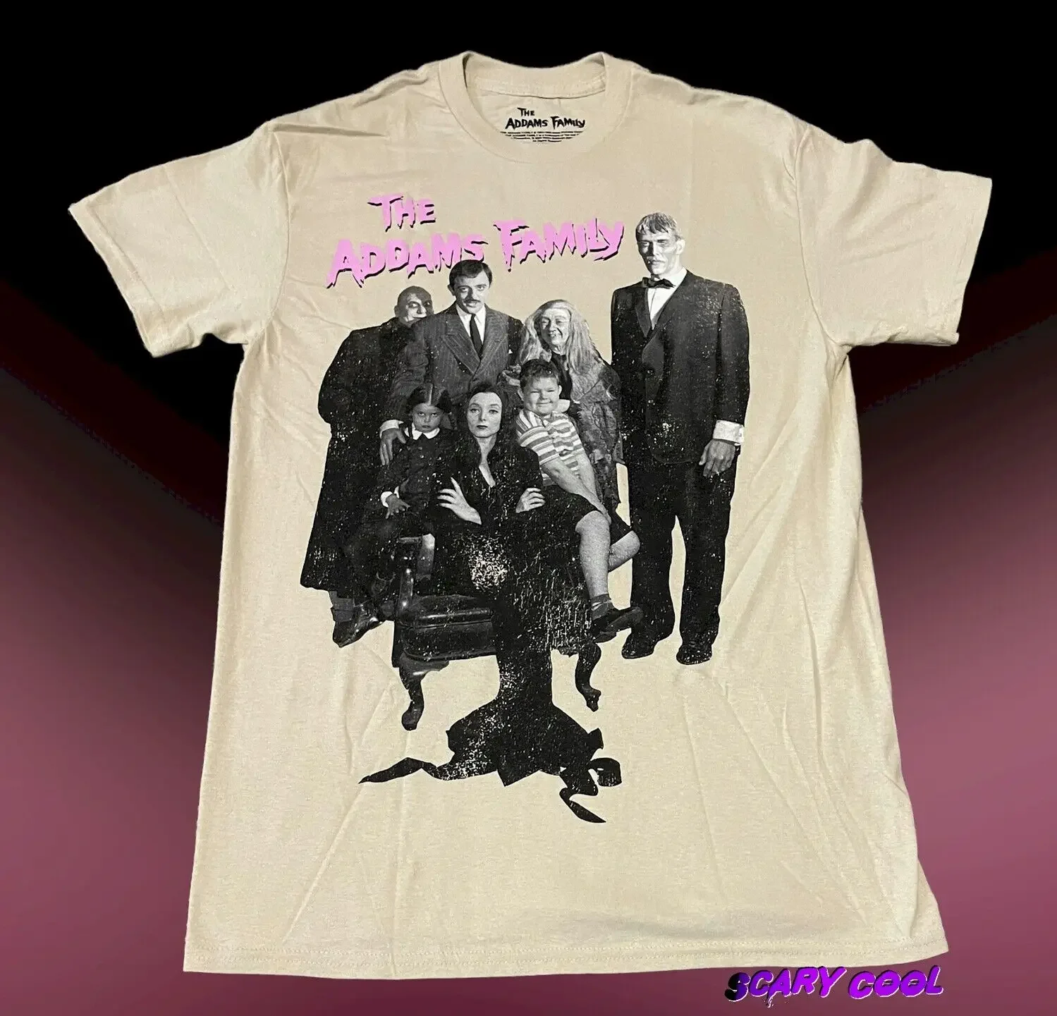 

New The Adams Family TV Show 1964 Cast Photo Mens Vintage T-Shirt