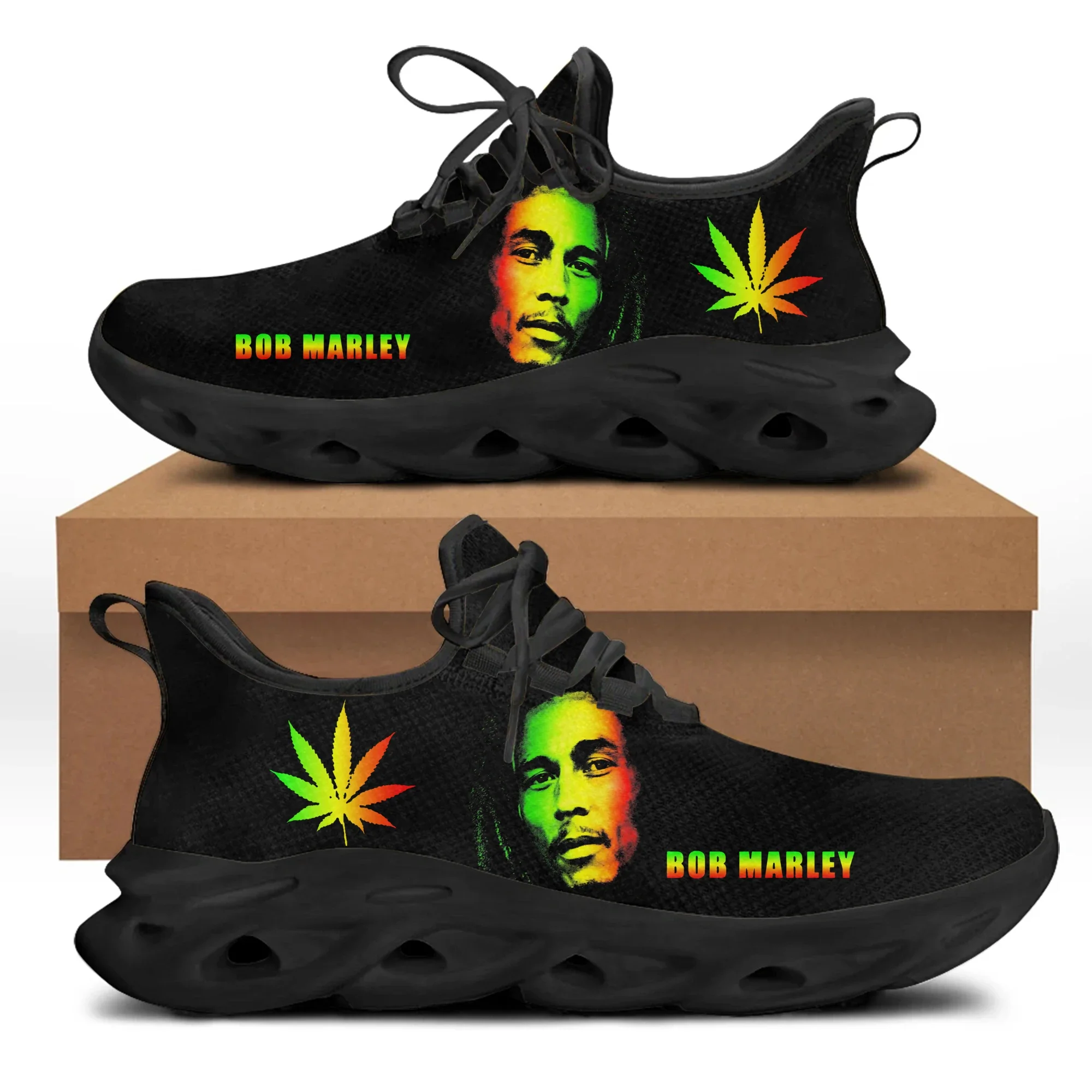 Bob Marley Reggae Rasta muzyka wokalistka płaskie trampki męskie damskie sportowe buty do biegania wysokiej jakości Sneaker na zamówienie buty