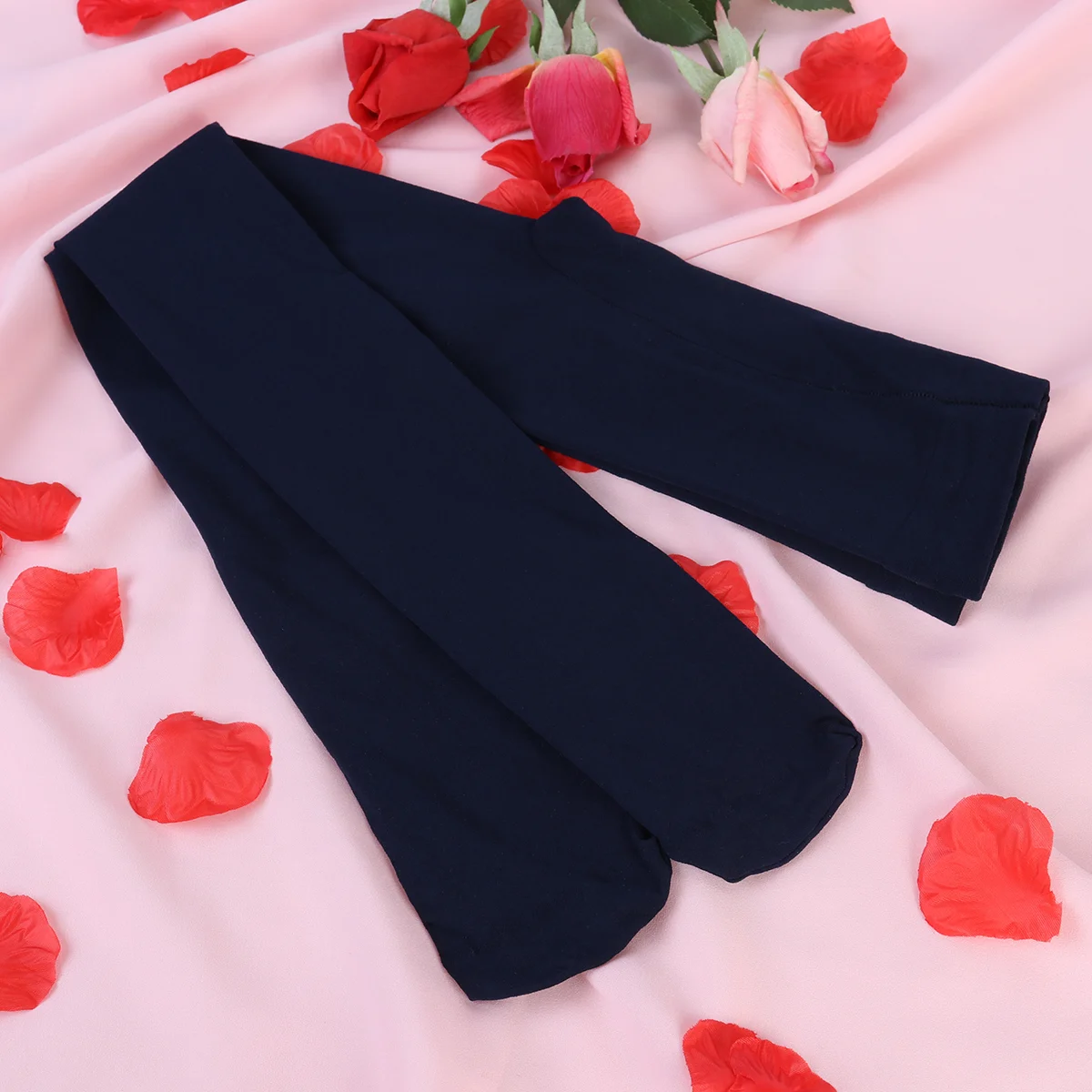 Candy Colors Opaque Footed Socks Tights Slim Pantyhose (Navy Blue) candy color pantyhose