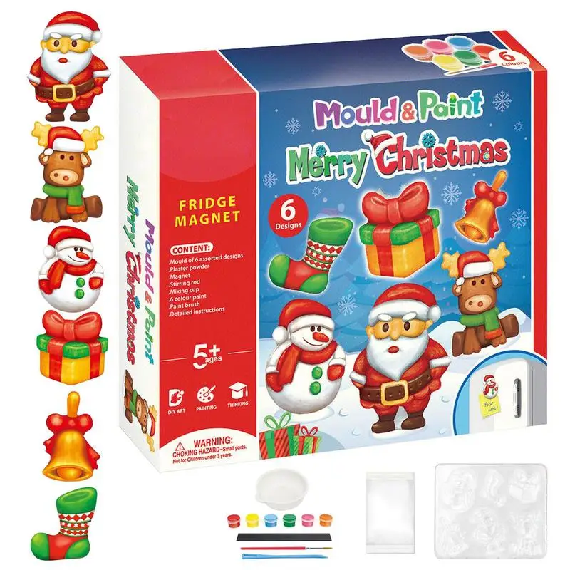 

Christmas Plaster To Paint Holiday Unpainted Mold Christmas Arts And Crafts Set Paint Your Own Figurines Christmas Plaster