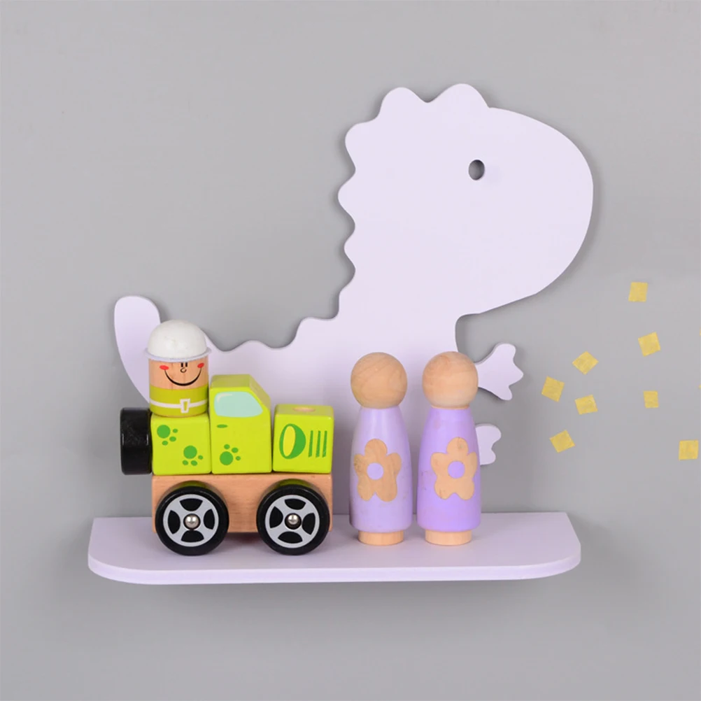 

Dinosaur Storage Rack White Shelf Kids Room Decorative Wall Shelves Nursery Boy Floating Storage Racks Shelf Decor