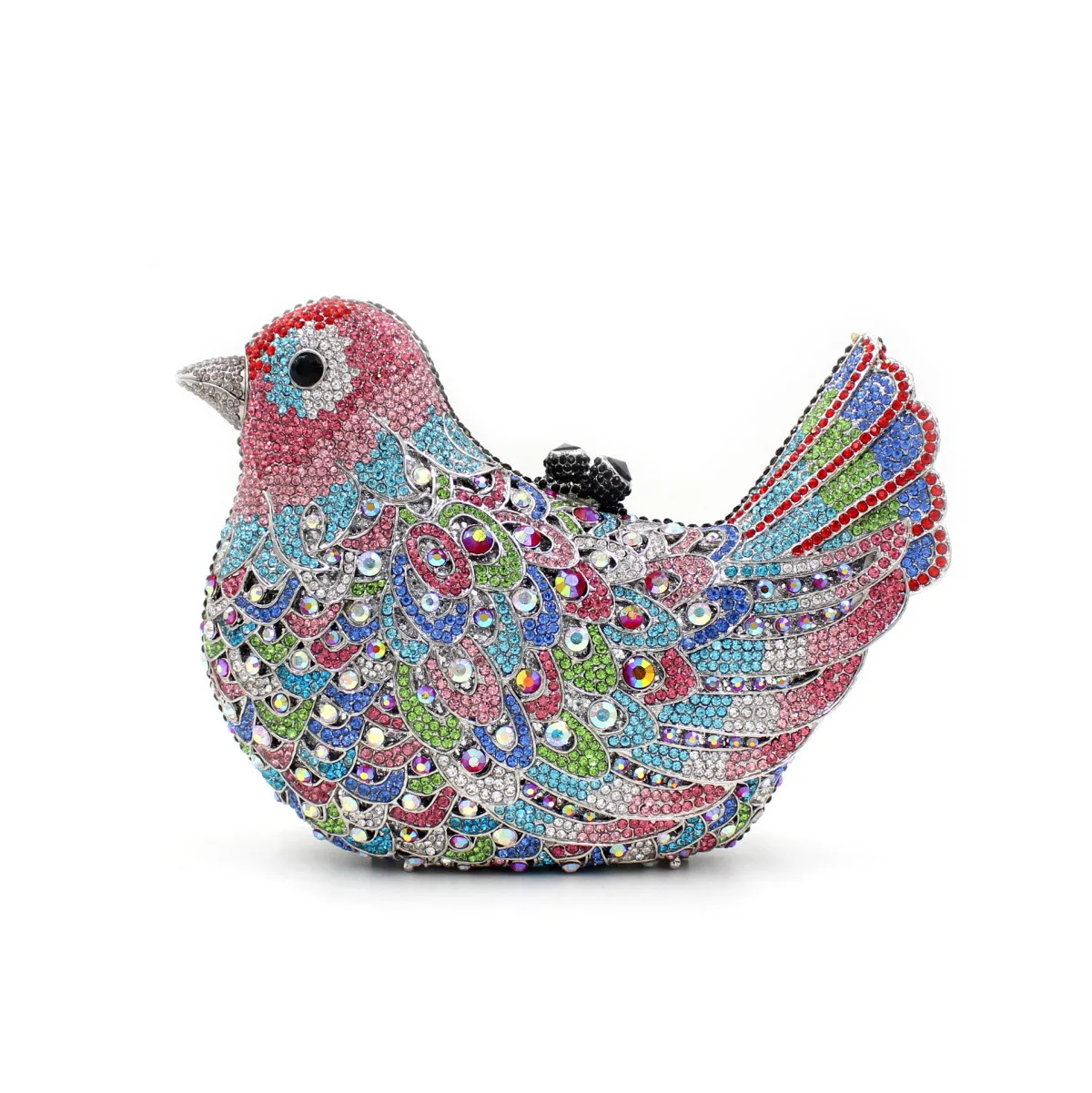 

Cluge bag summer new rhinestone chain handbag dinner bag bird shape colorful diamond banquet dress exquisite metal women's bag