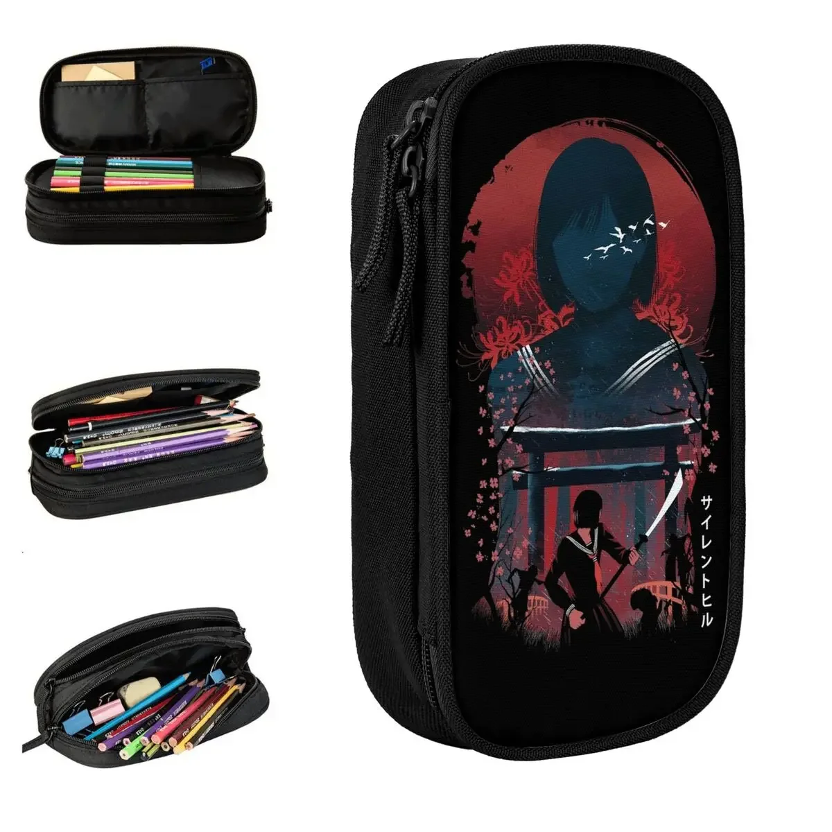 Lovely Silent Hill F Hinako Pencil Cases Pencilcases Pen Holder Kids Big Capacity Bag School Supplies Gift Stationery
