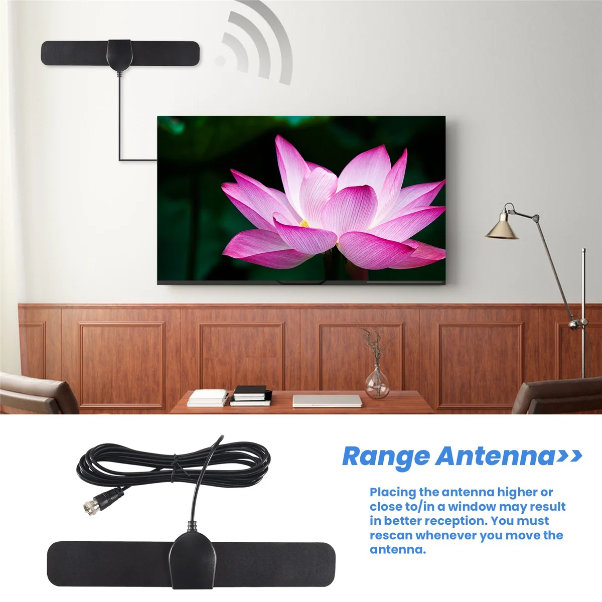 300 Mijl Bereik Antenne Tv Digitale Hd Skywire 4K Antena Digitale Indoor Hdtv 1080P