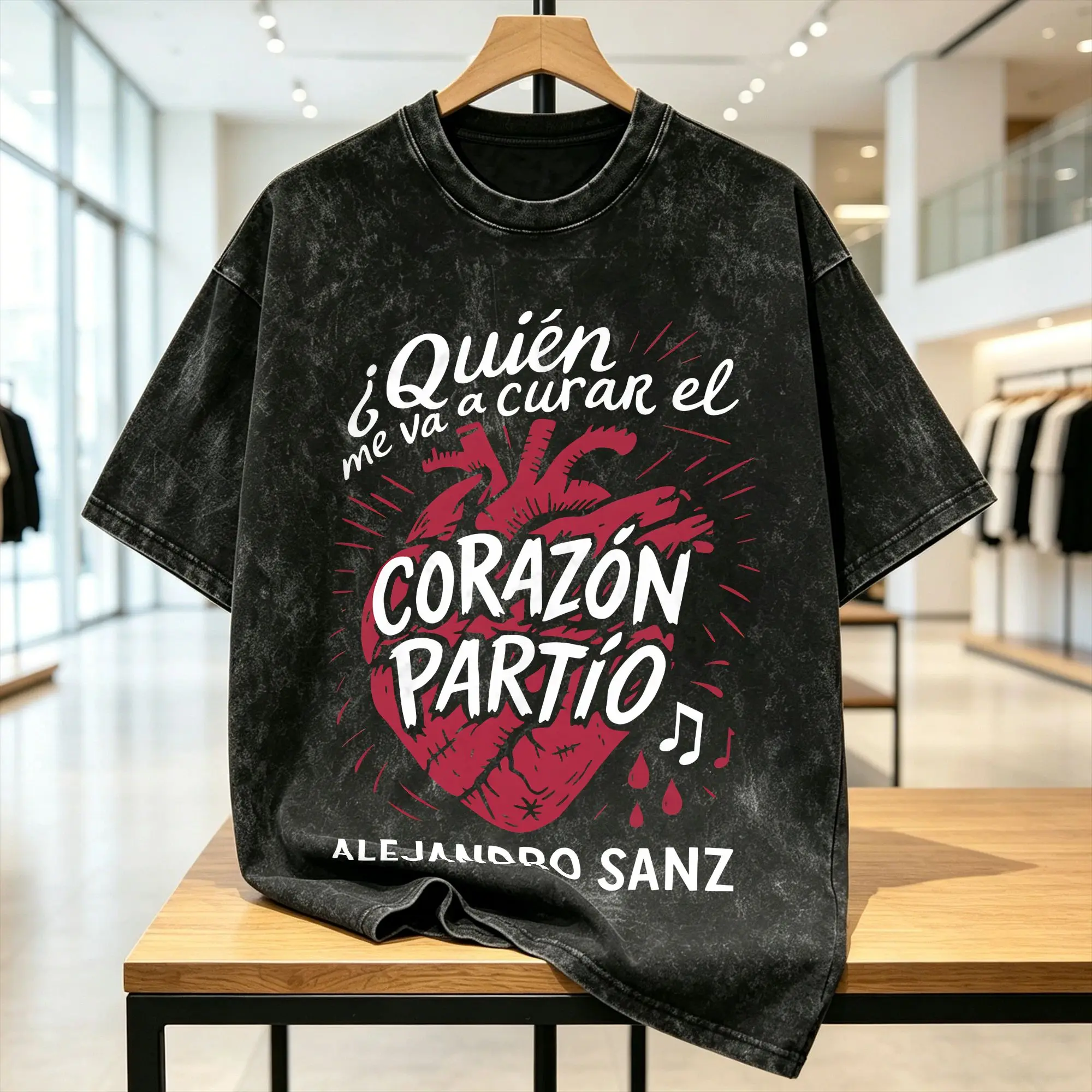 Harajuku Washed T Shirt Alejandro Sanzs Cotton T-Shirts Spanish 2026 Tour Hippie Tee Shirt for Male Summer Y2K Basic Casual Tees