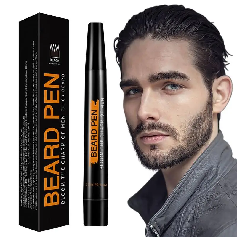 Beard Pencil Long Lasting Water Proof Beard Filling Pen Effective Hairline Pencil Beard Marker for Beard Makeup and Enhancement