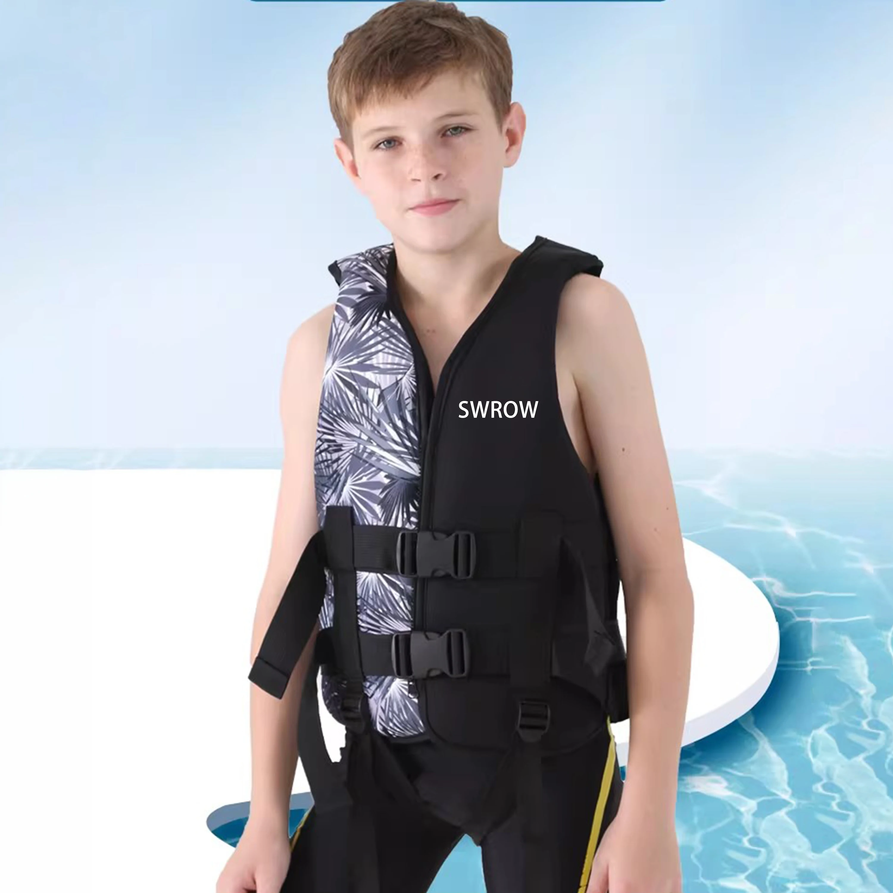 

Детский спасательный жилет регулируемого размера, плавательный жилет для рыбалки и водных видов спорта, не требует надувания.