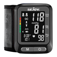 Sphygmomanometer LCD Screen Portable Digital Wrist Blood Pressure Monitor Health Care Medical Heart Rate Pulse Meter