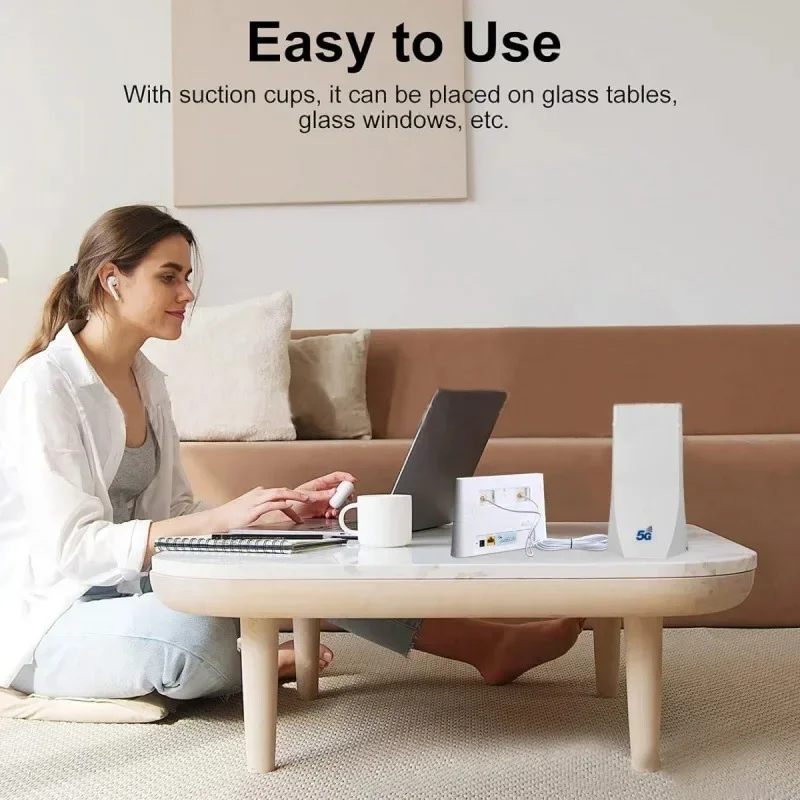 هوائي خارجي داخلي 5G LTE Antina Mimo 4g 5g 18dBi مع كابل مزدوج 2M لمودم التوجيه 5G CPE