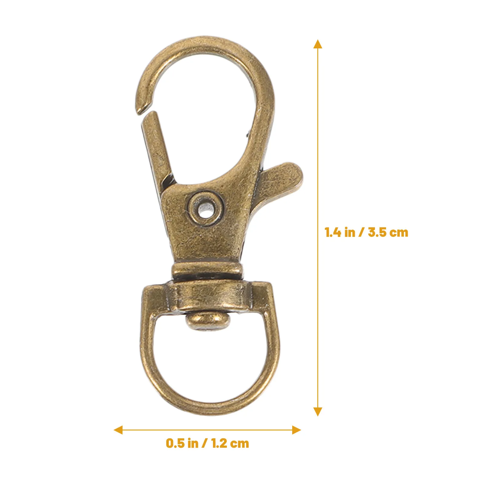60Pcs Dog Collar Buckle Key Rings Zinc Alloy Snap Gate Clasp for Keys Tags DIY Crafts Car Home Pet Accessories Creative Metal