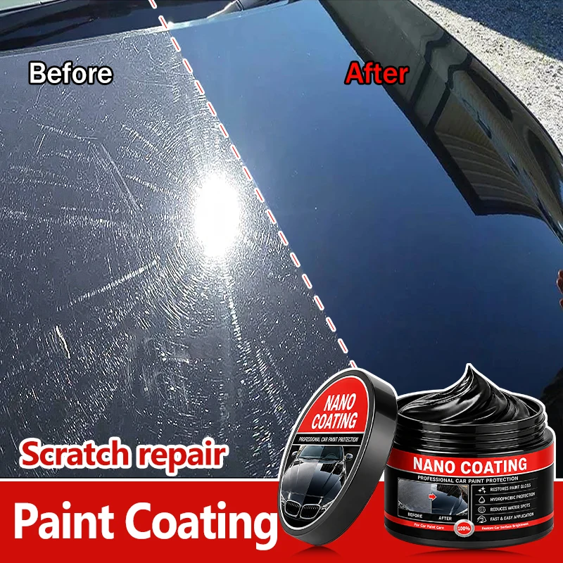 High Gloss Car Nano Coating Wax, Hydrophobic Paint Protection Formula, Reduce Water Spots, Fast Apply Exterior Car Detailing