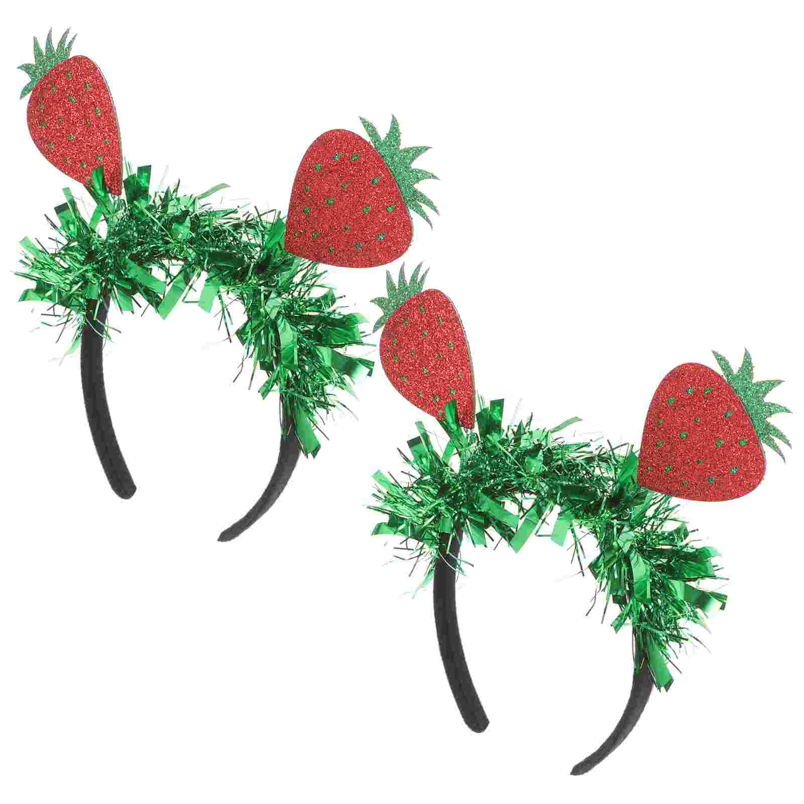 2 Pcs Accessories Strawberry Headband Women's Inflatables Costumes for Adults Felt Cloth Party Hair Accessory