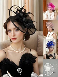 1 PC Fascinators Hats For Women Flower Tea Party Hats For Women Fascinator Headband And Clip Kentucky Derby Hats For Women Valen