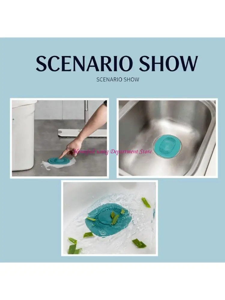  4PCS Silicone Drain Seal Cover Sink Strainer for Odor Control Insect Prevent
