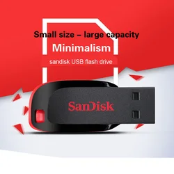 SanDisk Cruzer Blade USB Flash Drive USB 2.0 Flash Drive 128GB 64GB 32GB CZ50 Pen Drives Pendrive USB Disk Flashdrive Memory