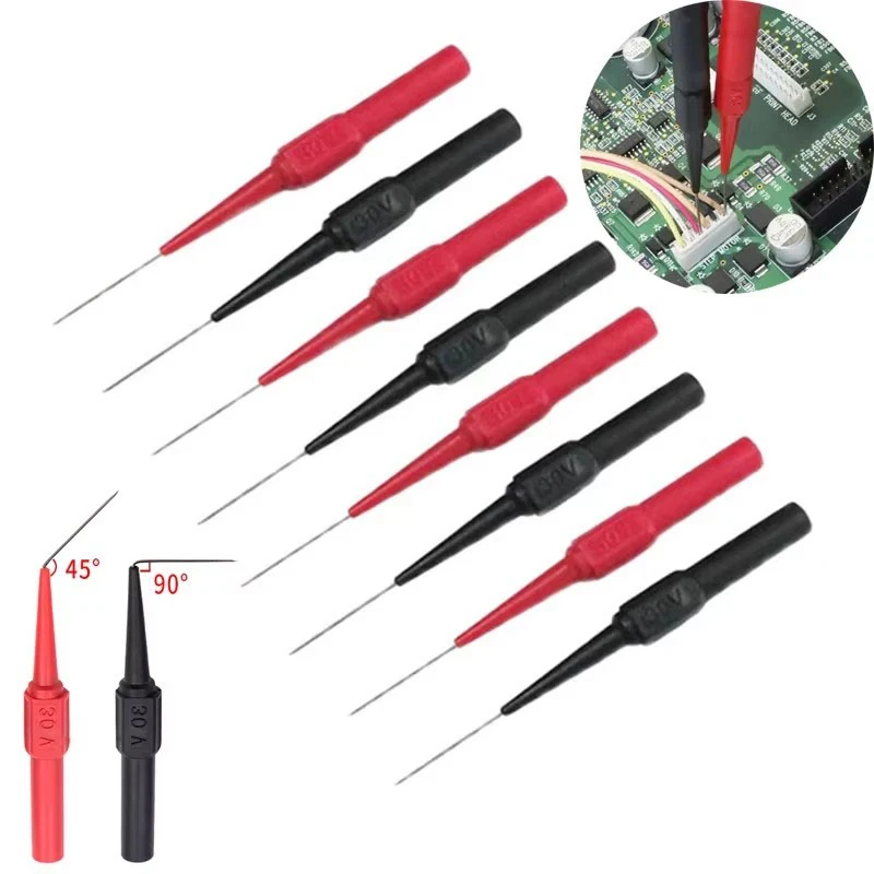 2/4/6/8Pcs 30V Diagnostic Tools Multimeter Test Lead Extention Back Piercing Needle Tip Probes Car Automotive Test Probe Kit