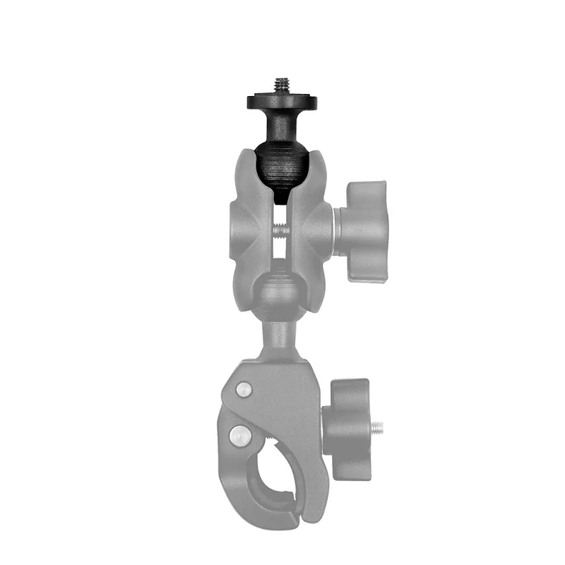 Supporto a sfera in metallo da 25mm / 1 pollice a adattatore a vite per fotocamera 1/4 per tutti i supporti Standard industriali da 1 pollice/25mm per doppia presa