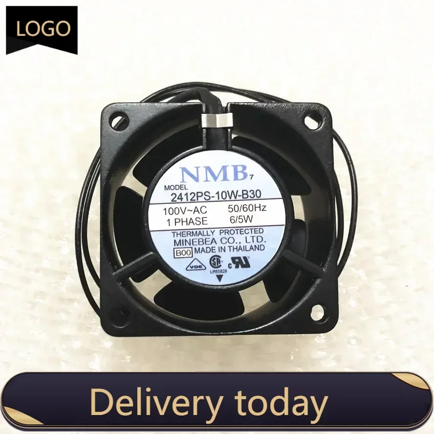 Original NMB 2412PS-10W-B30 6028 100V 6W 60MM Inverter AC Fan 6CM 60*60*30MM 2 Wires