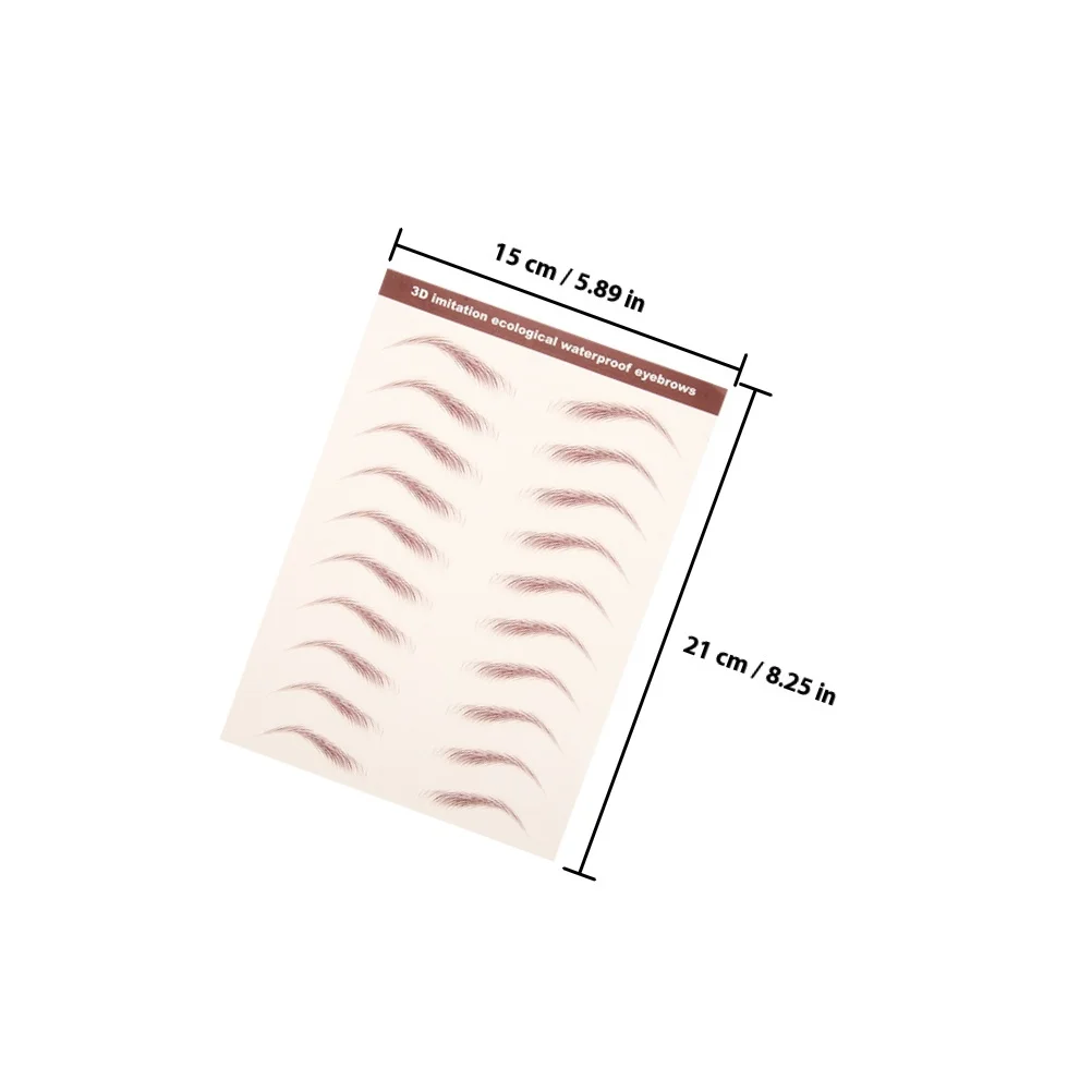 방수 눈썹 스티커 3D 헤어 같은 자연스러운 가짜 눈썹 스텐실 여성을위한 현실적인 임시 메이크업 땀 방지