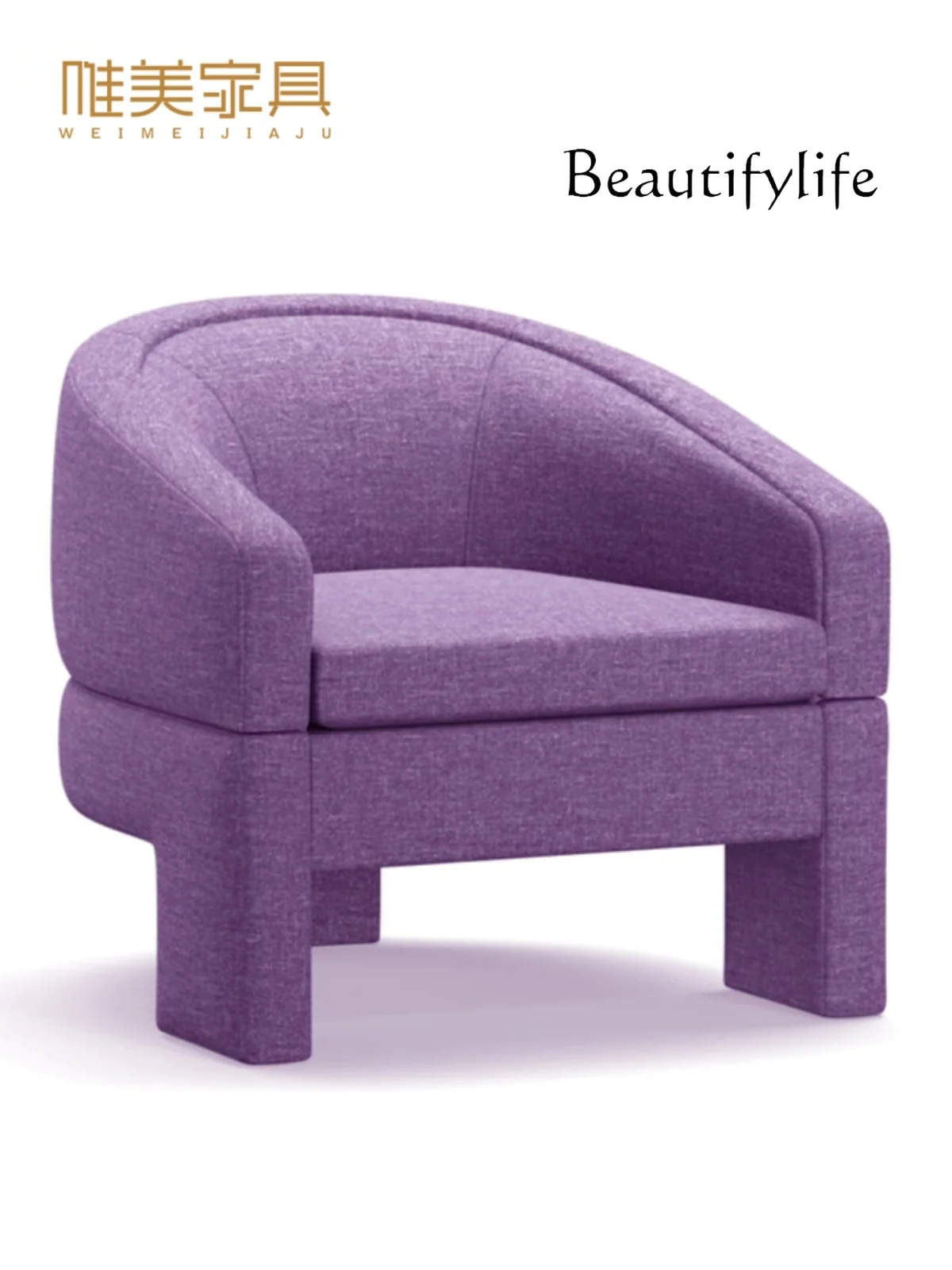 

muebles para hogar Italian light luxury fabric leisure single sofa simple sales office club negotiation chair