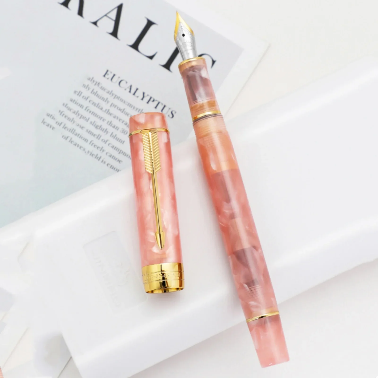 Jinhao 100 Little Centennial Resin Fountain Pen F Nib Ink Pen Converter School Business Writing Gifts Pens 0.5mm Nib