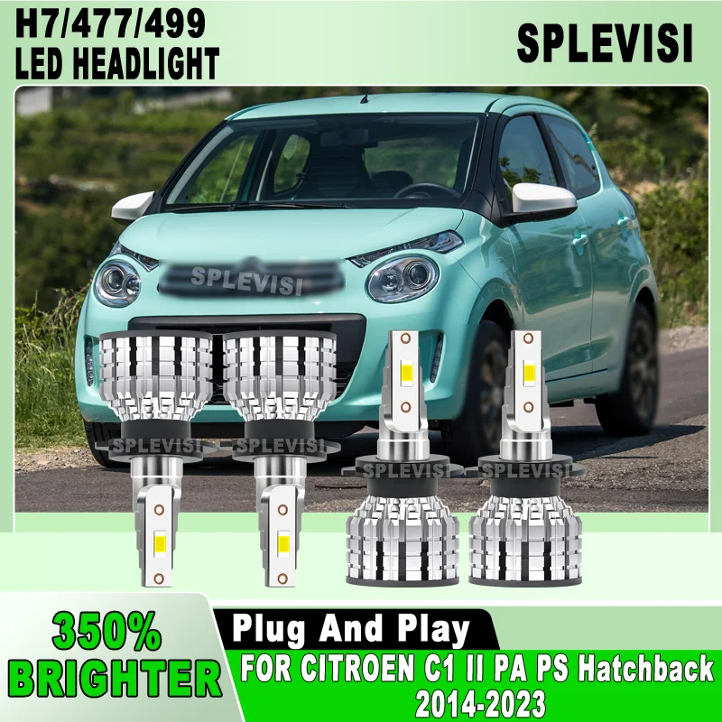 Tool-free Install 120W/Bulb 12000LM/Bulb H7/499 led headlight For CITROEN C1 II PA PS Hatchback 2014 2015 2016 2017 2018-2023