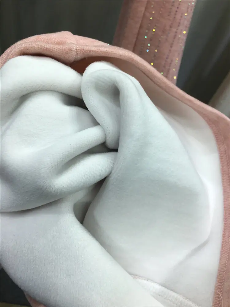 Dikker fleece rechte broek dames nieuwe herfst winter trekkoord elastische taille blingbling hot diamanten wijde pijpen casual broek