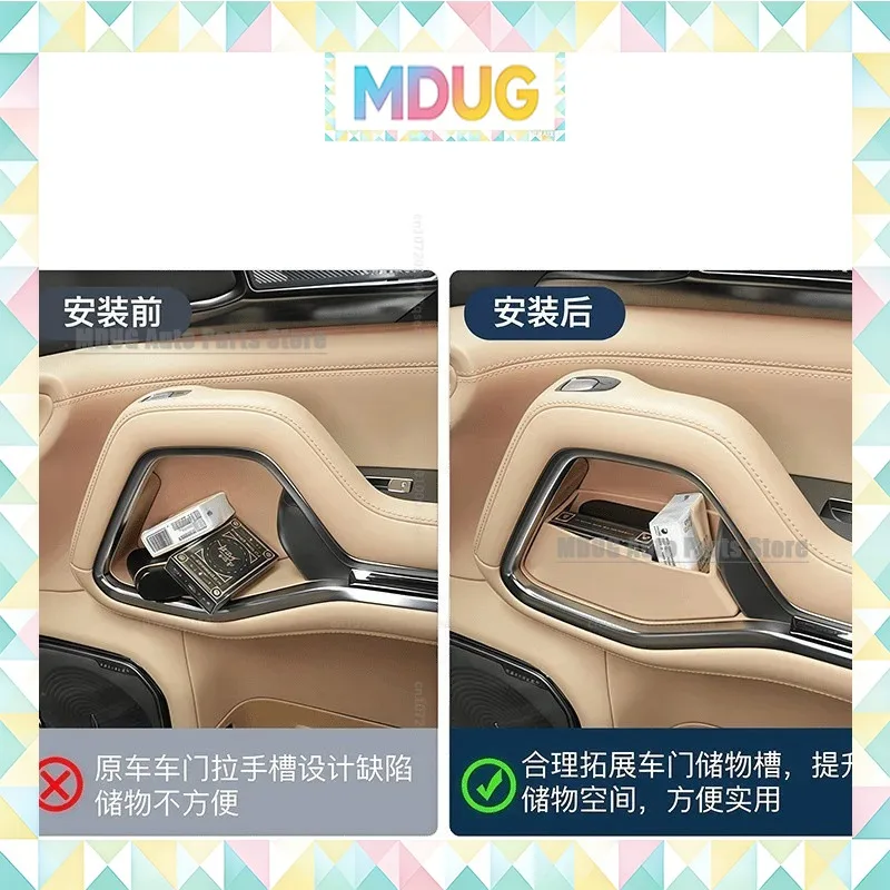 mdug-for-byd-denza-leopard-8-door-storage-box-door-slot-storage-storage-box-silicone-pad-interior-leopard-8-car-interior-modific