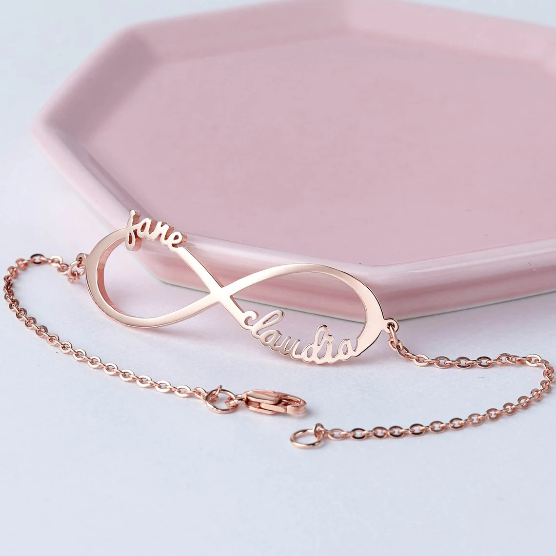 Tangula pulsera Infinity personalizada con nombres, pulsera de acero inoxidable con nombres de niños, regalo de joyería para mamá y madre