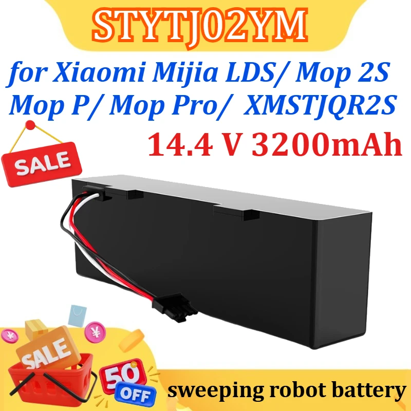 

3200mAh 14.4V Battery for Xiaomi Mijia LDS/ Mop 2S / Mop P/ Mop Pro/ STYTJ02YM / XMSTJQR2S Vacuum Cleaner