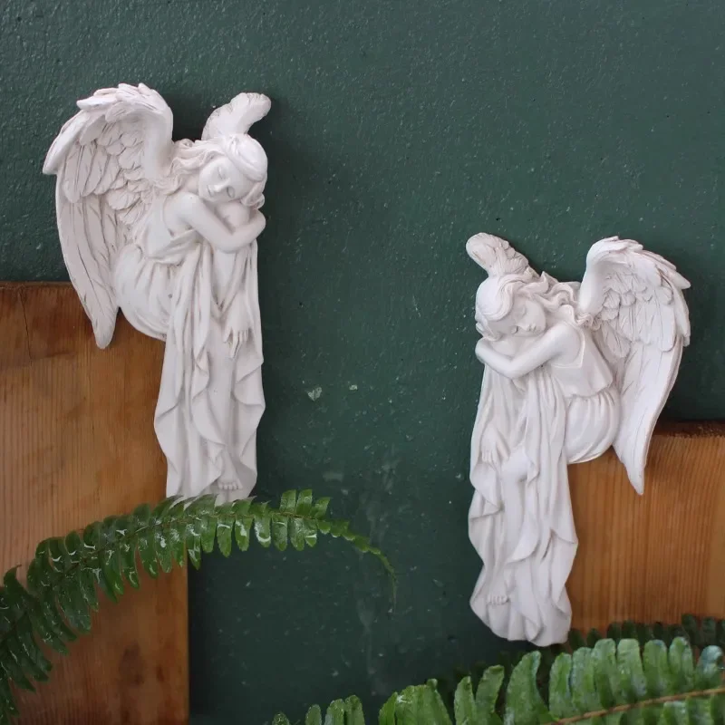 New Home Living Room Wings Angel Door Frame Decoration Resin Angel Statue Resin Crafts Decoration