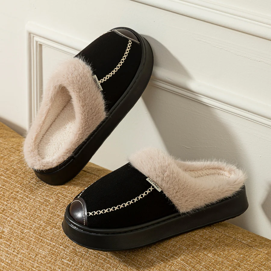 Children's Slippers Parent-child Shoes Indoor Girls Warm Comfortable Fashion Soft Thick Soled Anti Slip Home Shoes image 4