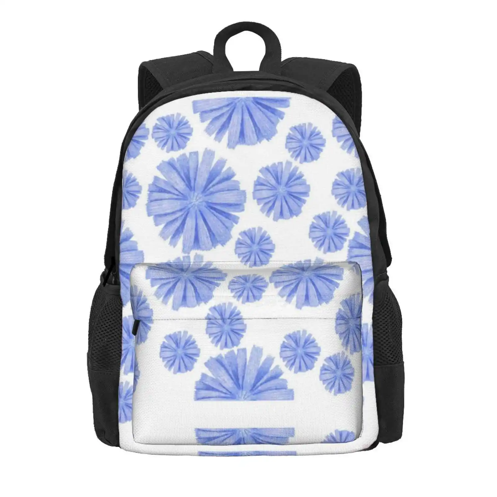 Sweet Chicory Hot Sale Schoolbag Backpack Fashion Bags Blue Cute Wildflower Botanical Nature Zen Pastel Summer