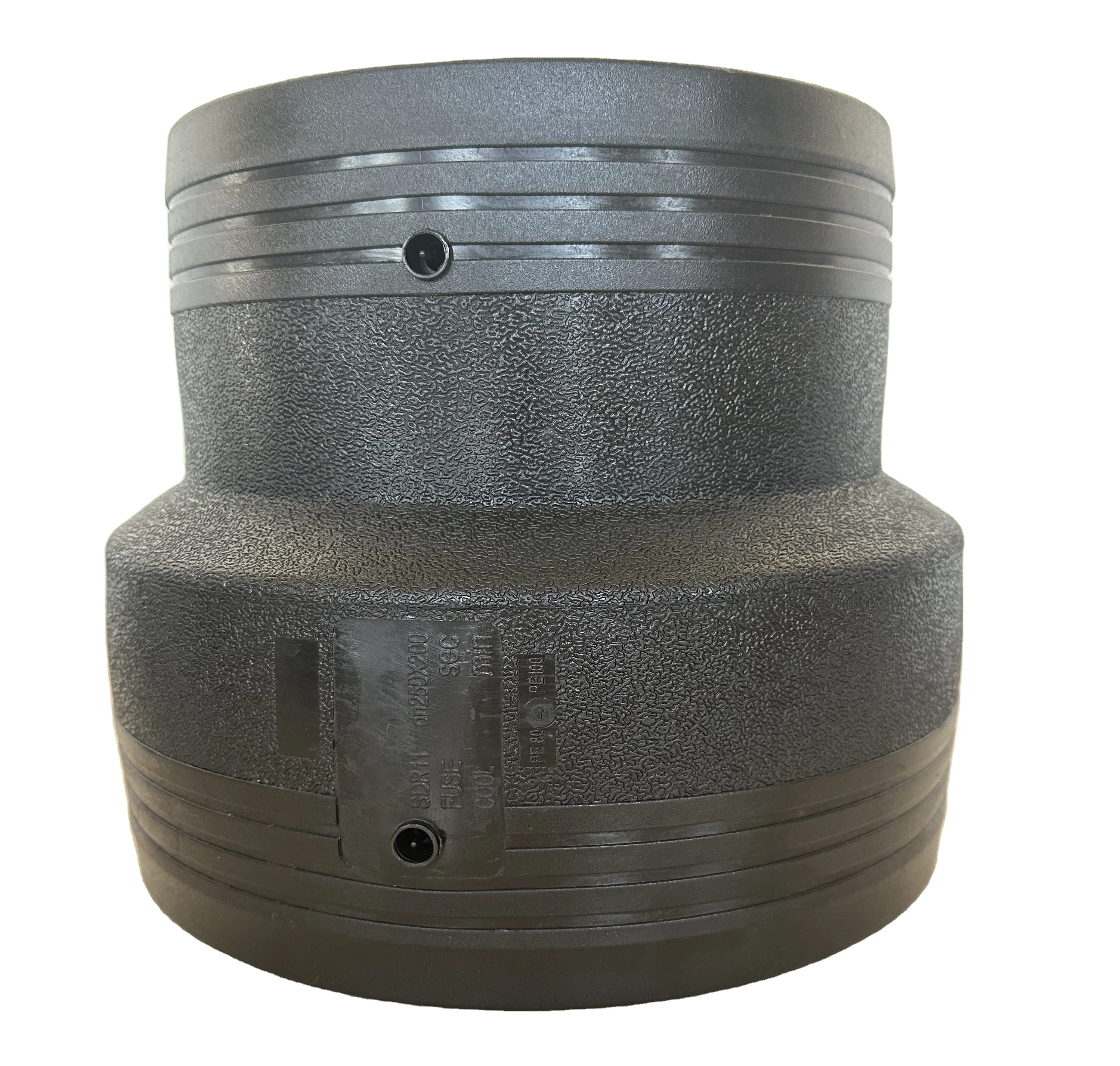 proveedor-chino-hx-negro-iso-9001-certificado-sdr11-hdpe-accesorios-de-tuberia-de-plastico-de-electrofusion-modelo-dn250-200-con-conexion-de-soldadura