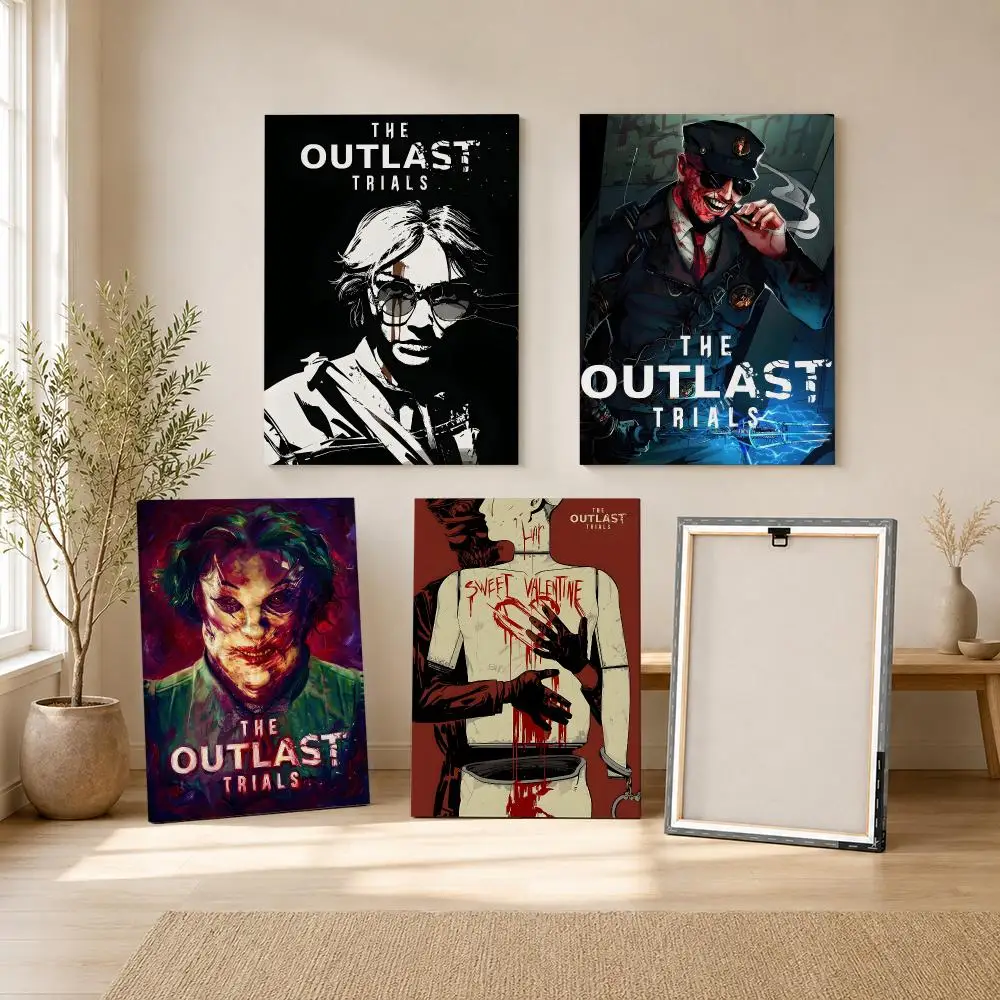 Game Anime The O-Outlast Trials Painting Calligraphy Framed Canvas Wall Art Print | Modern Poster | Home Hallway Decor