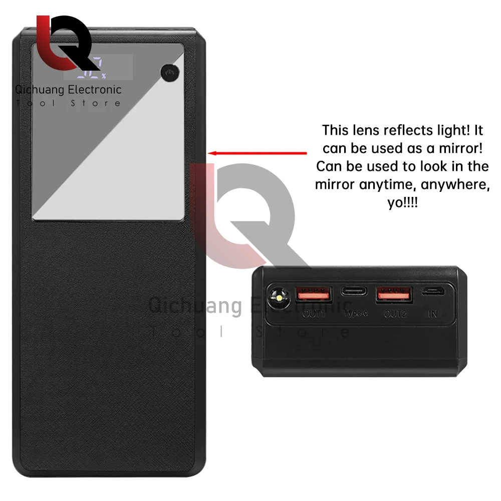 6 x 26650 DIY Power Bank for Shell No Welding Quick Charging Outside Cover for CASE DIY Power Bank for shell Kit Accessory 22.5W