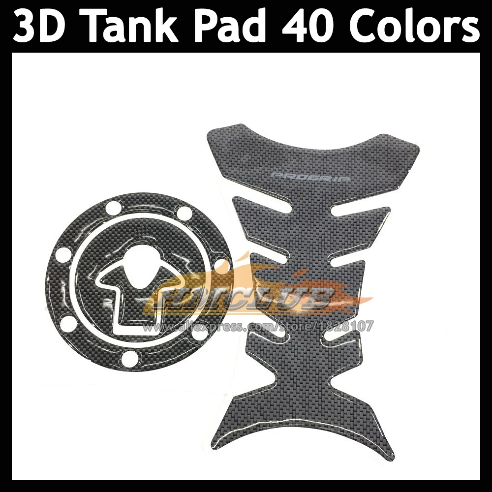 3D Carbon Fiber Tank Pad For KAWASAKI NINJA ZZR400 ZZR 400 2001 2002 2003 2004 2005 2006 2007 Gas Tank Cap Protector sticker