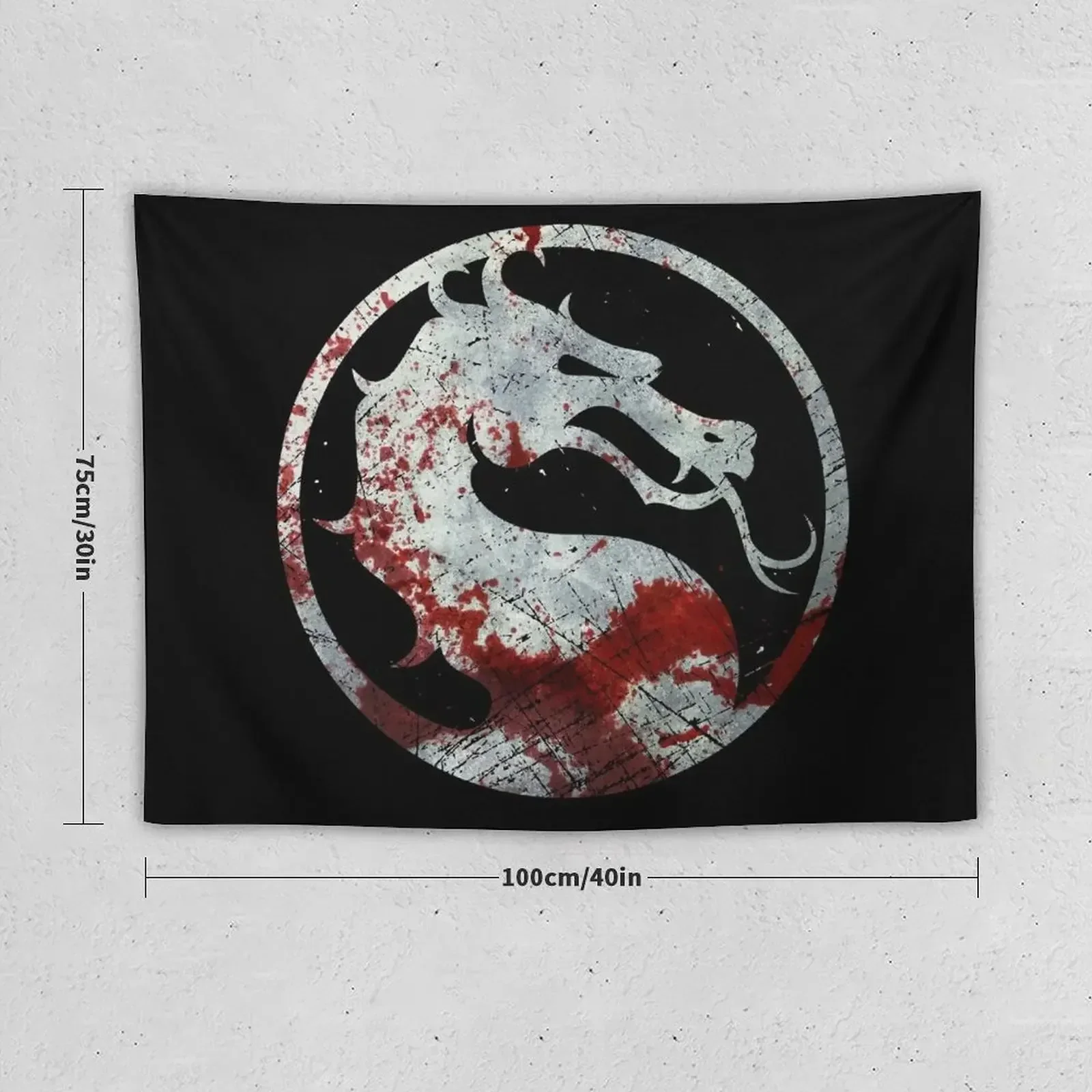 Mortal Kombat - Vintage Silver Tapestry Aesthetic Home Decor Living Room Decoration Carpet On The Wall Tapestry