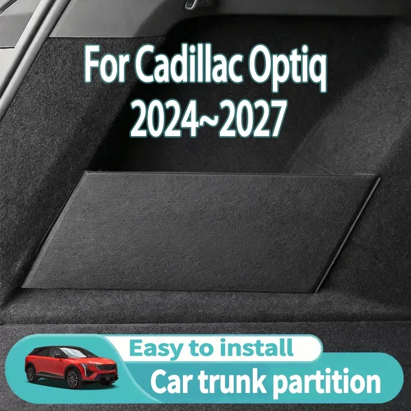 Para Cadillac Optiq 2024~2027, Organizador de Maletero Reforzado, Caja de Almacenamiento Multifuncional, Accesorios Interiores p