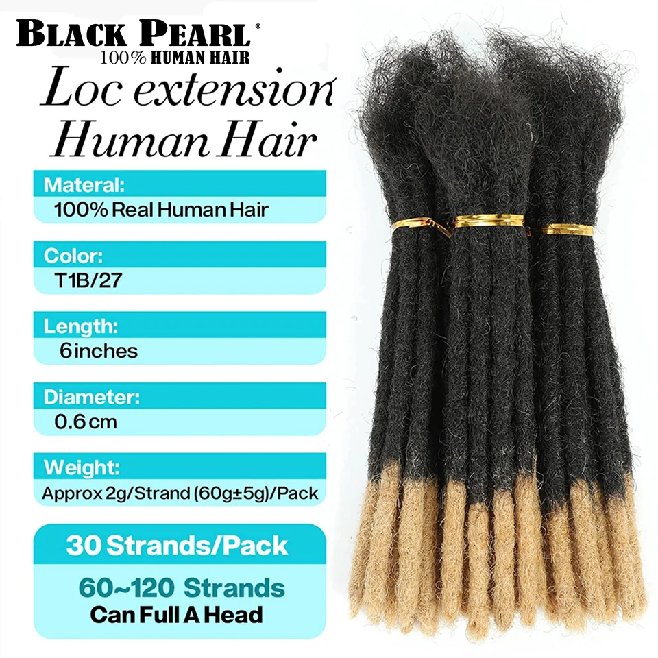 Capelli umani Dreadlocks Loc Extensions Kinky Straight Wholesale Crochet trecce estensioni dei capelli Remy brasiliani 10 20 40 60 fili