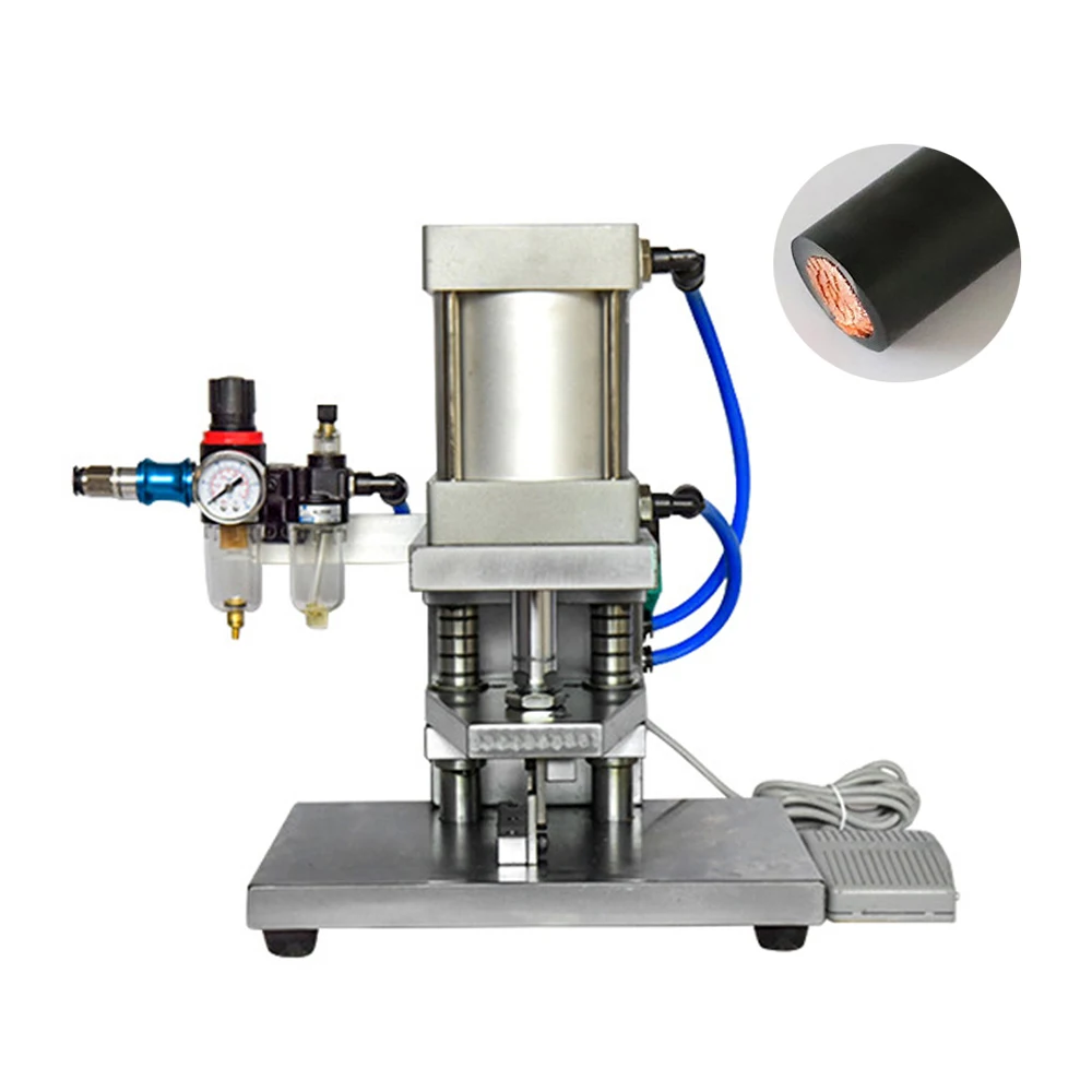 Large Square Wire Pneumatic Guillotine Cable Cutting & Stripping Machine 0.4-0.7MPa AC220V