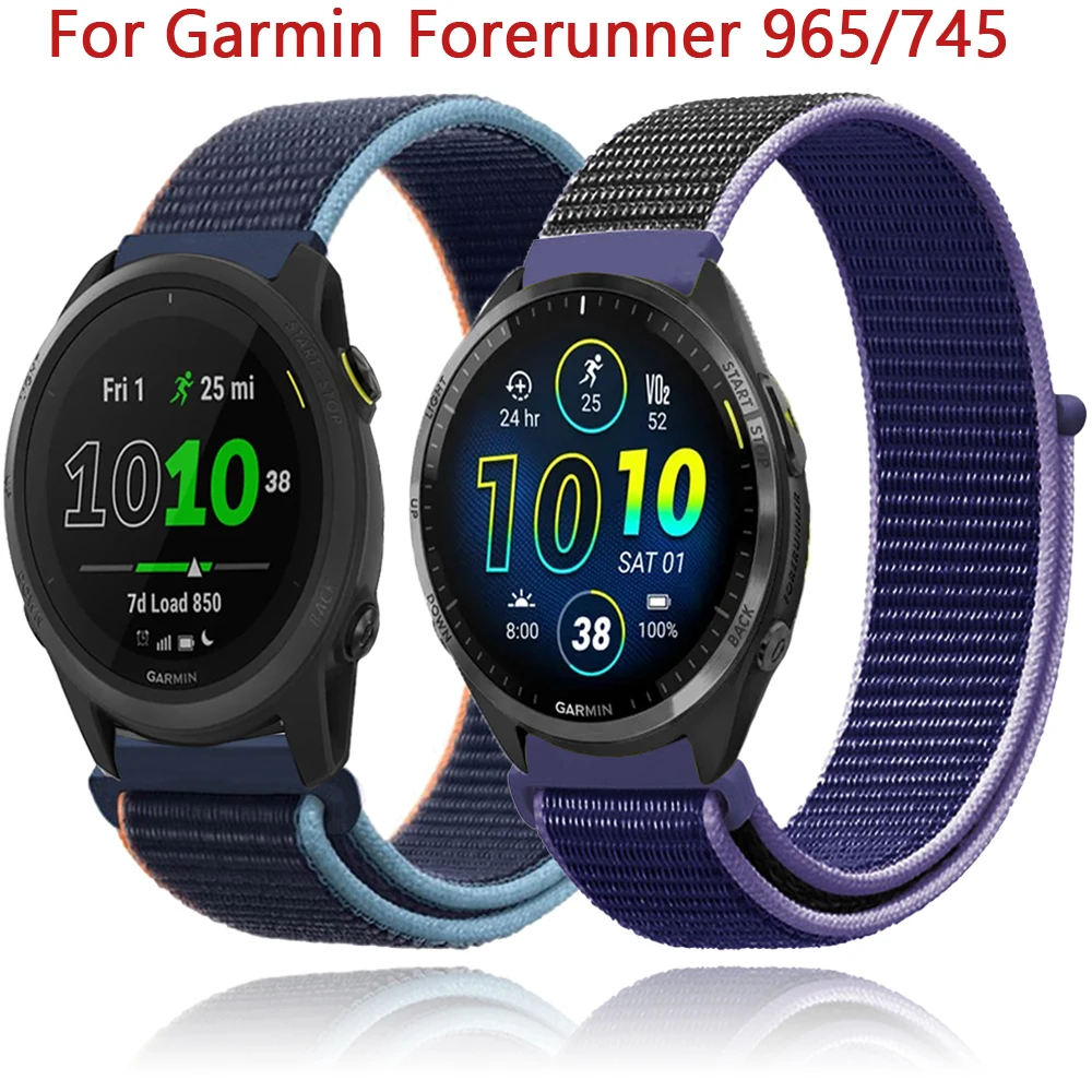 

Ремешок нейлоновый 22 мм для смарт-часов Garmin Forerunner 745 965 265 255M