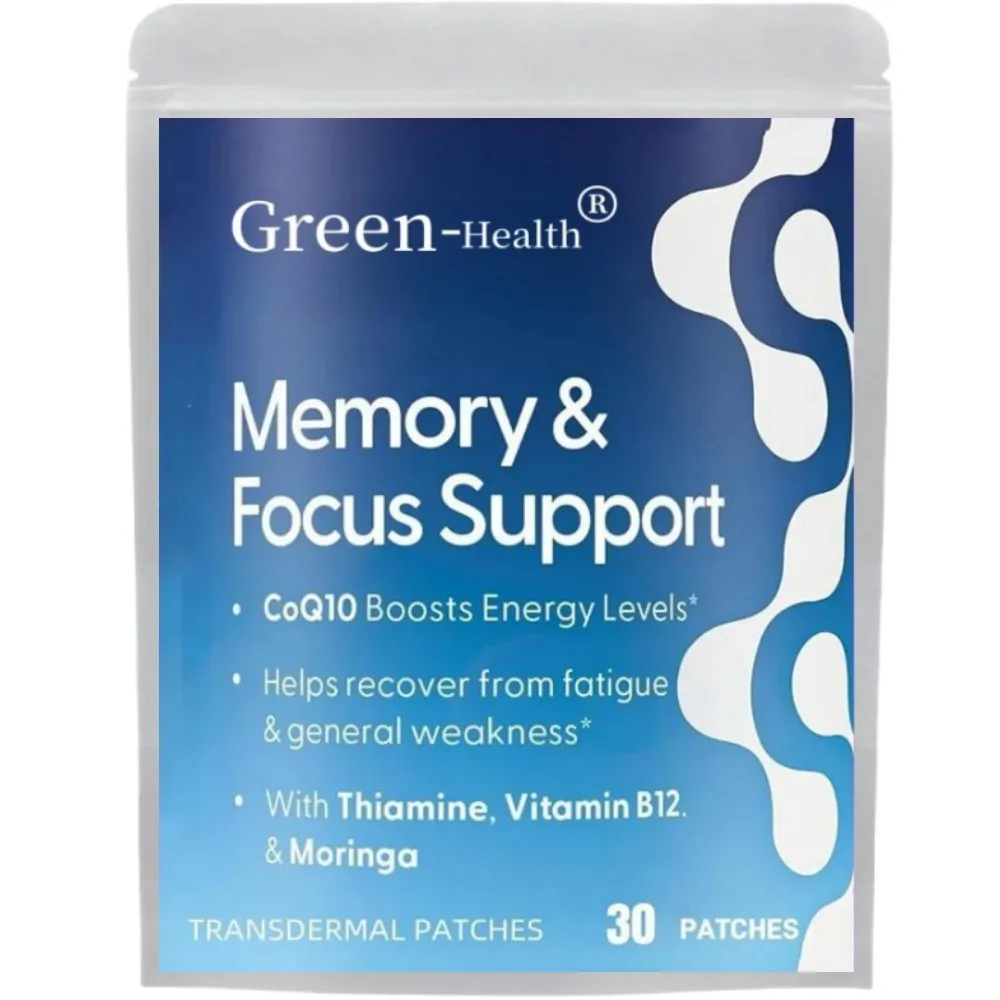 

30 Patches Memory & Focus Transdermal Patches with Thiamine Vitamin B12 for Women & Men Energy & Focus