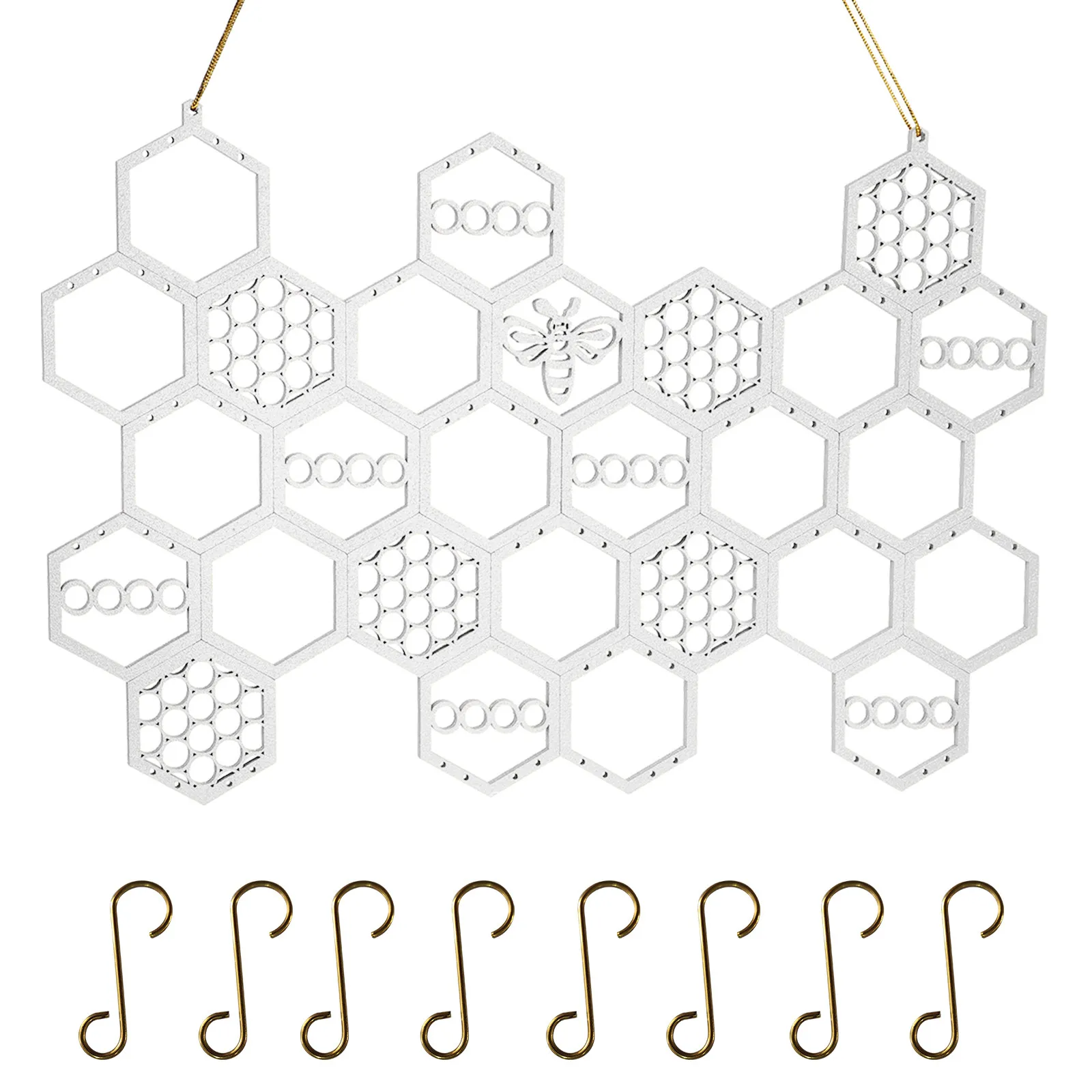 

Премиум-подставка для серег из дерева с дизайном «соты», настольный органайзер для украшений для дома, бутика, магазина, декоративная полка для хранения