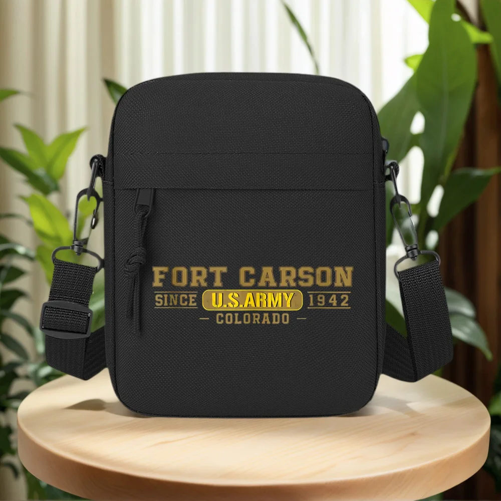 FORT CARSON U.S.ARMY SINCE COLORADO YEAR Men Crossbody Bag Single Shoulder Women Cartoon Anime Film Printing Design Unisex