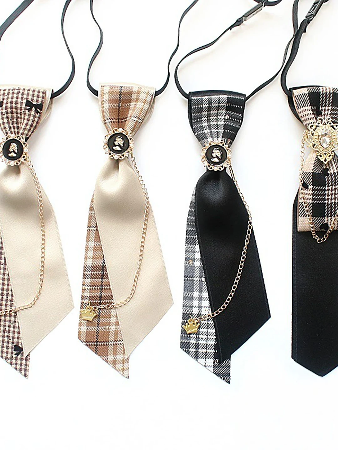 gravata-xadrez-estilo-colegial-britanico-pre-amarrada-jk-pequena-unissex-coreana-retro-floral-para-negocios-72x1cm-acessorio