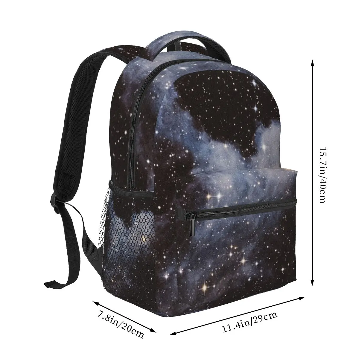 Vibrant Galaxy Print Backpack Student Boys Girls BookBag Children School Bag Computer Shoulder Bags for Men Women